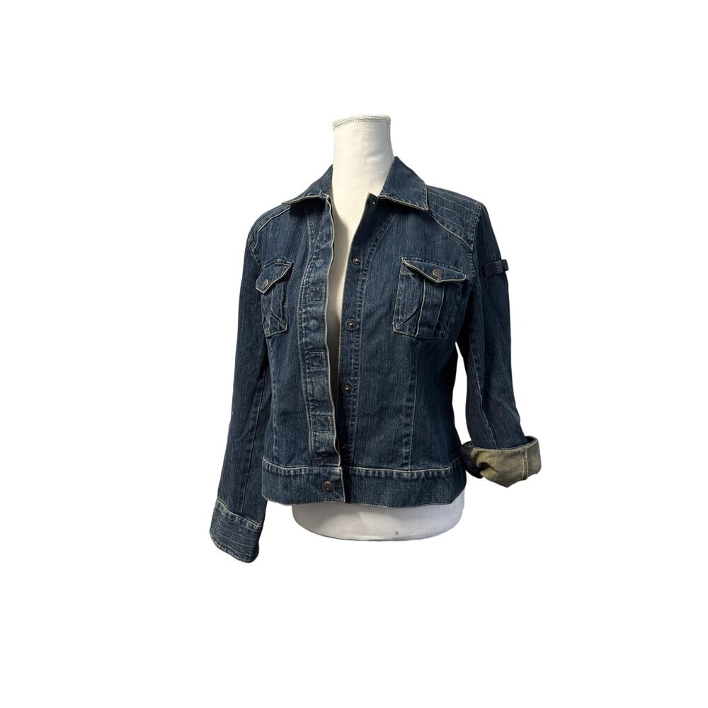 vintage i.e. Relaxed Women’s Petite Denim Jacket Cotton Size PL Button Front Y2K